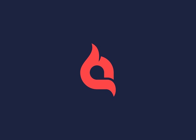 буква q с огнем логотип икона дизайн вектор дизайн шаблон вдохновение