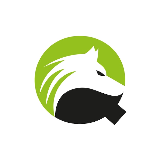 Q letter wolf logo wolf symbol vector template