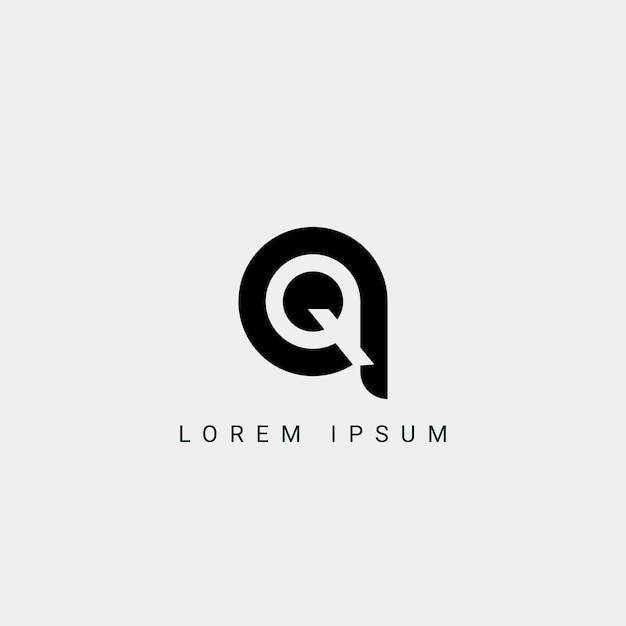 Letter QA en AQ monogram aanvankelijk logo geometrisch modern gradiënt raster logo