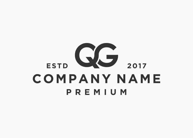 letter qg infinity logo design vector illustration template