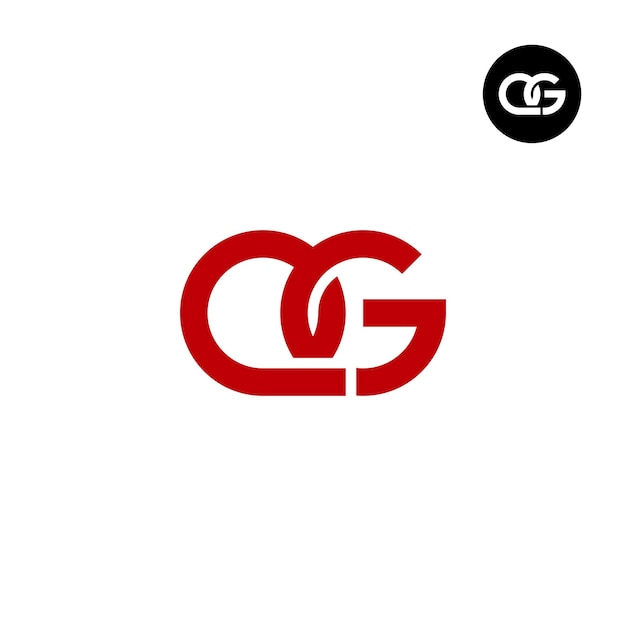 Disegno del logo della lettera qg monogram