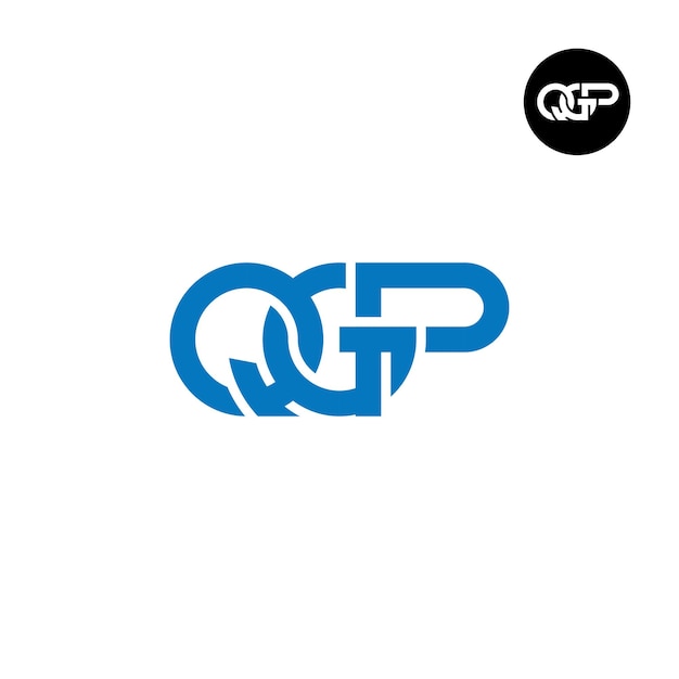 Vector letter qgp monogram logo design