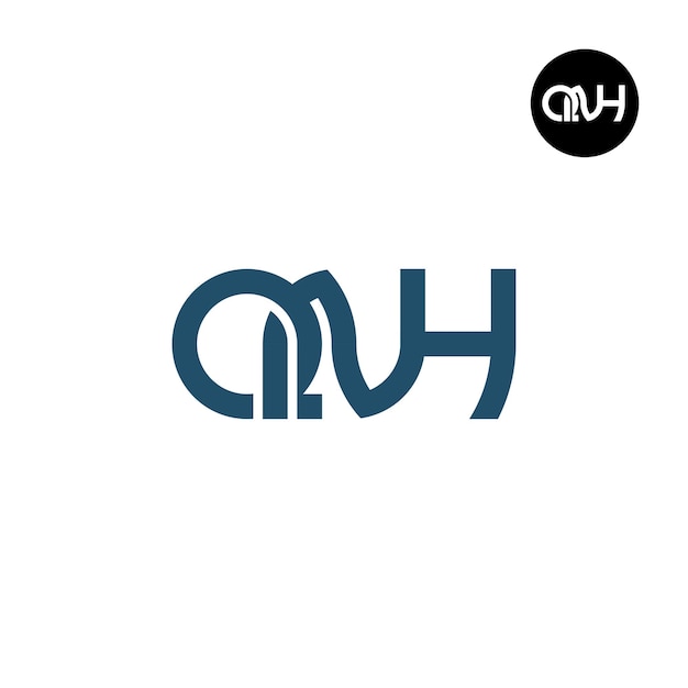 Vector letter qnh monogram logo design