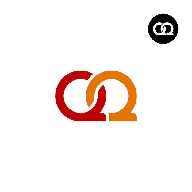 QQ 문자 모노그램 로고 디자인