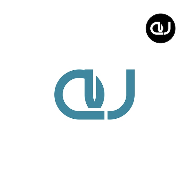 Letter QU Monogram Logo Design