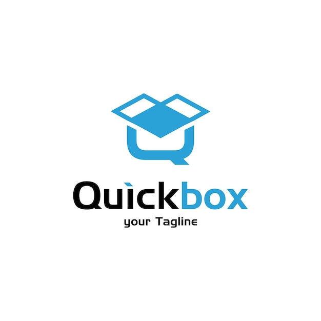 Letter Quick Box creatief bedrijfslogo-ontwerp