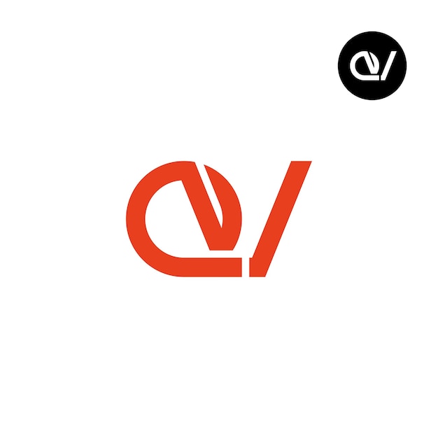 Vector letter qv monogram logo design