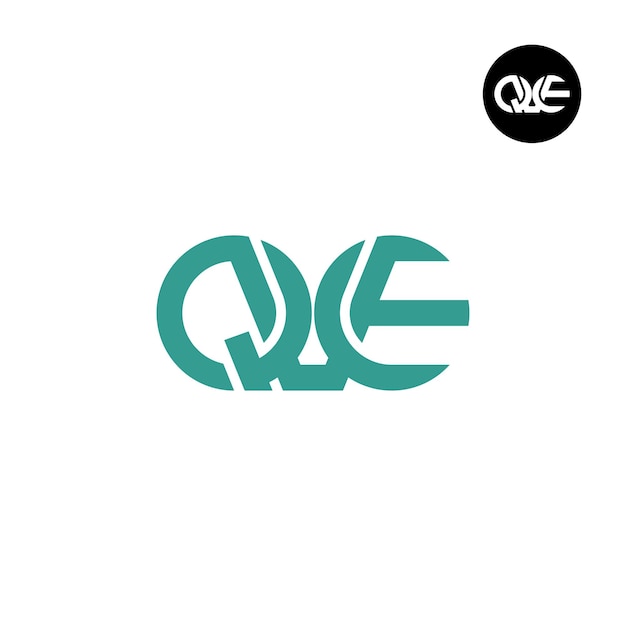 Vector letter qve monogram logo design lowercase