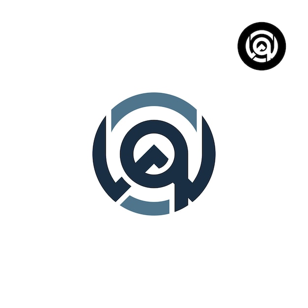 Letter QW WQ Circle Bold logo design