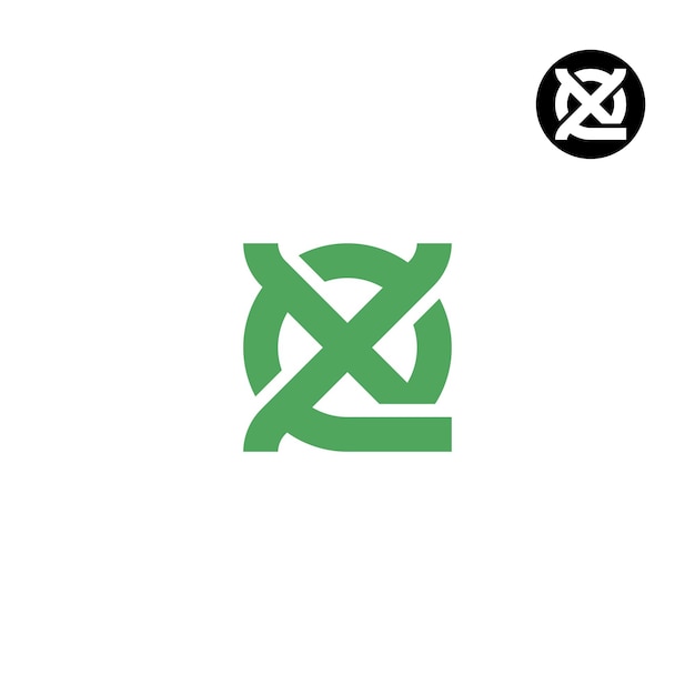 글자 QX XQ 모노그램 로고 디자인
