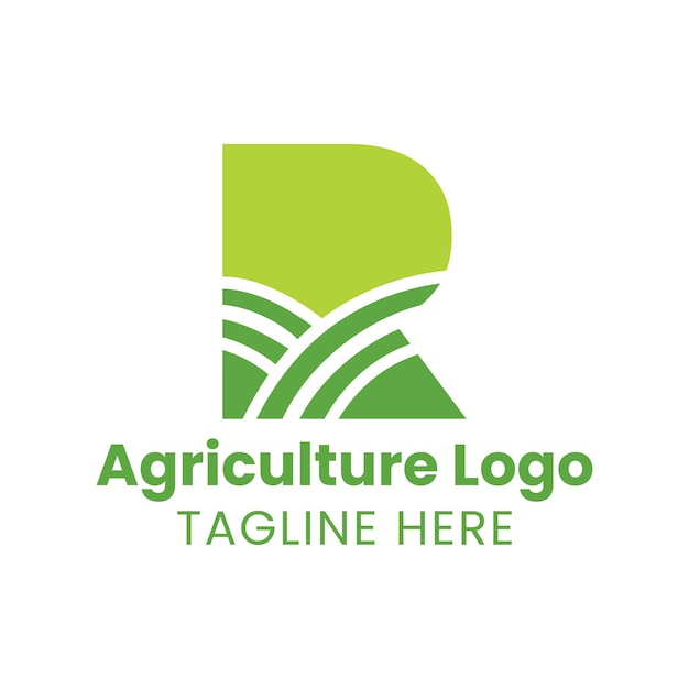 Letter R Agriculture Logo. Agriculture Farm Logo Based on Alphabet