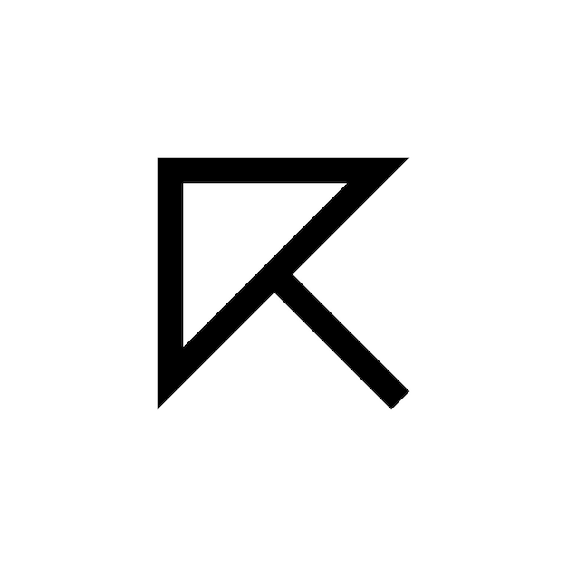 Vector letter r arrow up logo design