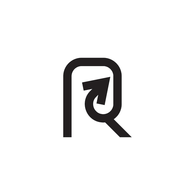 Vector letter r arrow vector logo design