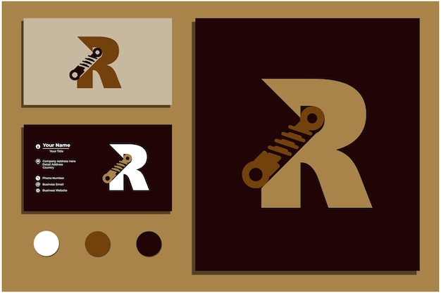 Letter r automonteur logo