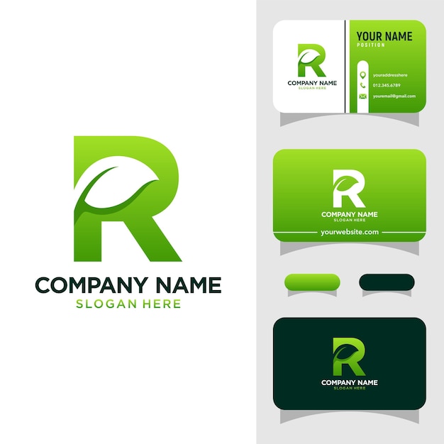 Letter R blad Logo ontwerp sjabloon inspiratie vectorillustratie