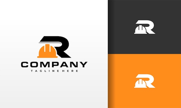 letter R constructie helm logo