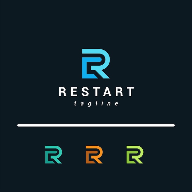 Letter R creatief eenvoudig logo