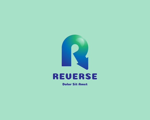 Vector letter r creative letter r with arrow logo