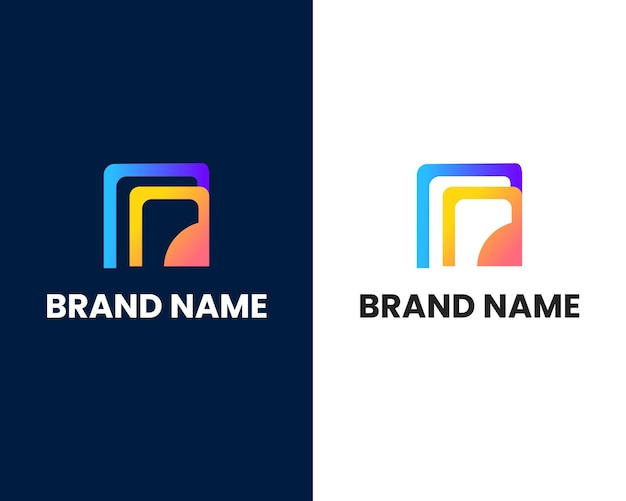 letter r and d modern logo design template