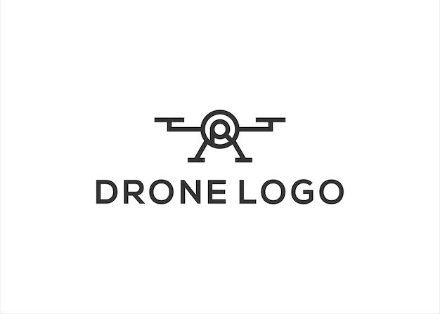 Letter R drone logo design vector illustration