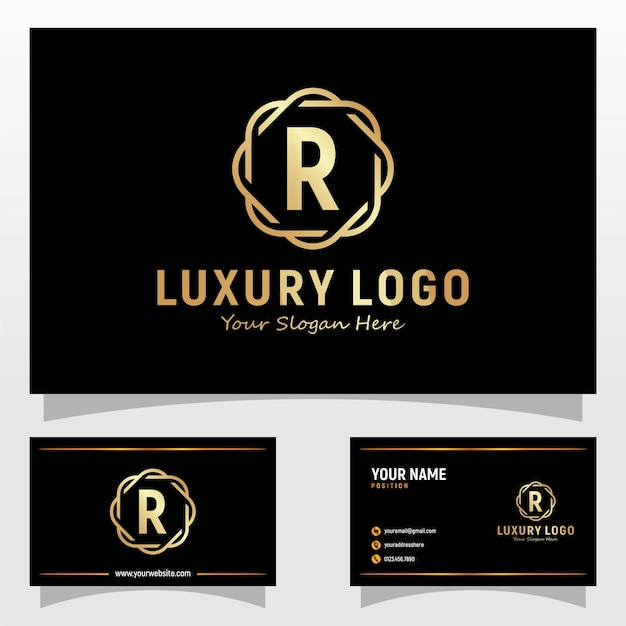 Letter R Elegant Logo Design Template Inspiration Vector Illustration