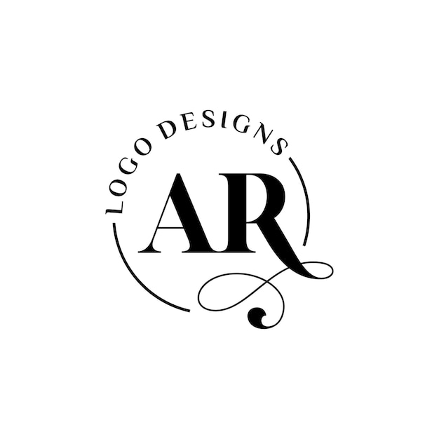 Lettera a e r femminile logo design azienda moderna