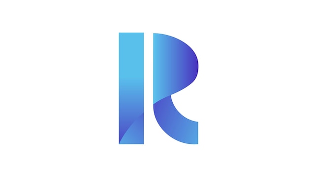 Letter R gradient logo icon design template elements