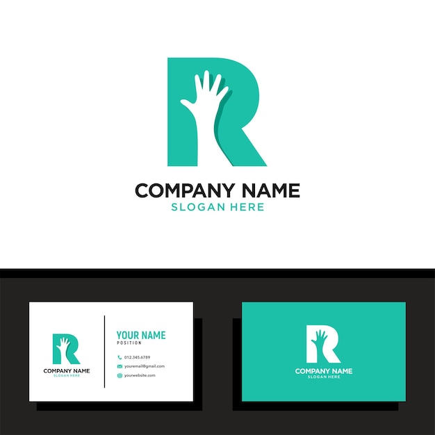 Letter R Hand Logo Design Template Inspiration Vector Illustration