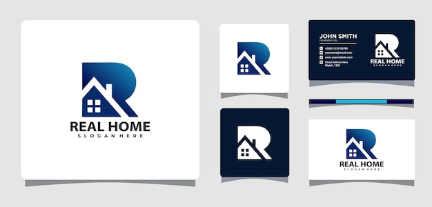 Вдохновение для дизайна логотипа letter r home