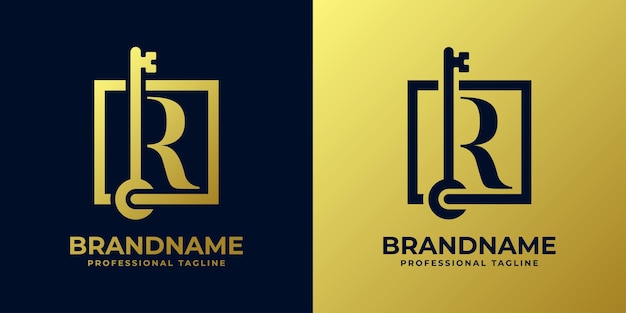 Vector letter r key logo