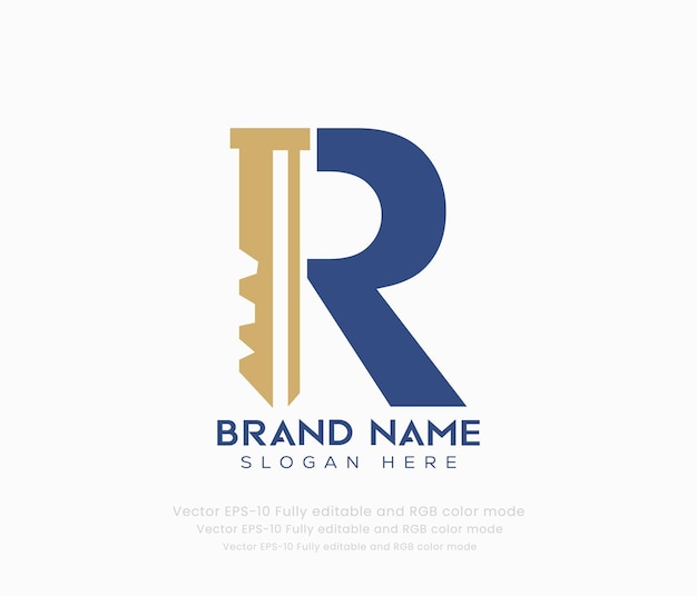 letter R key logo