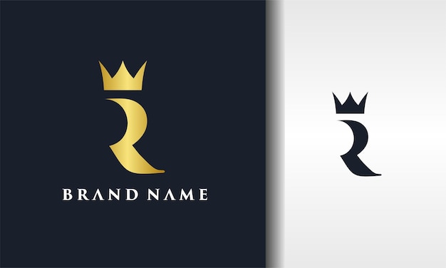 letter R koninklijke kroon logo