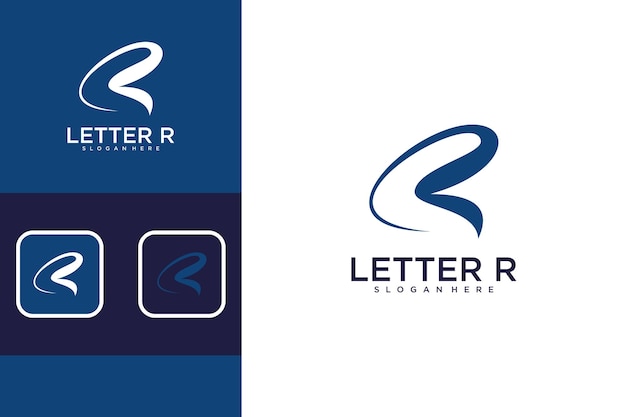 letter r logo design modern