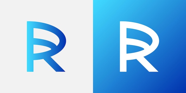 Vector letter r logo design template creative modern trendy r typography