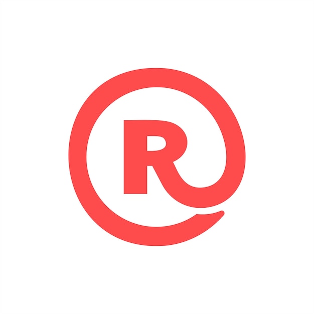 Vettore disegno del logo della lettera r