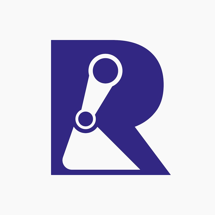 Vector letter r logo excavator for construction logo vector template