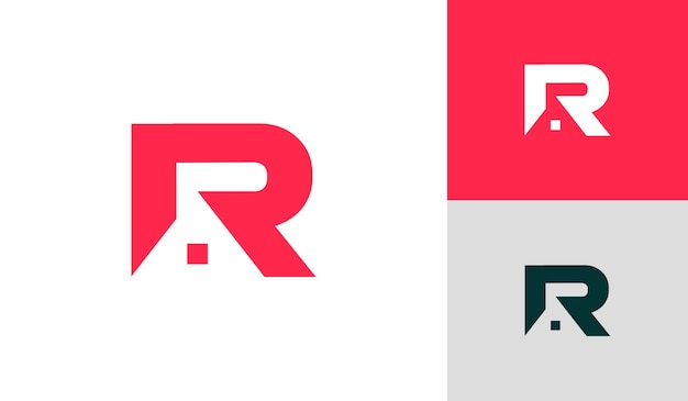 Letter R-logo met huisdak