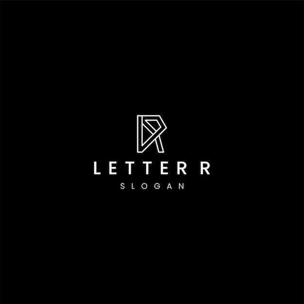 Letter r logo pictogram ontwerp