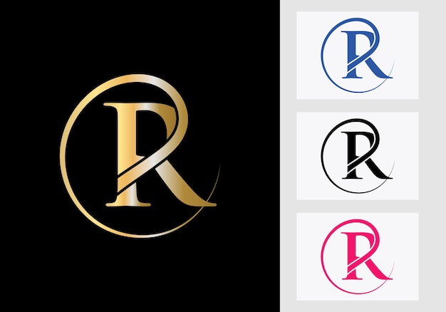 Letter R-logo sjabloon. Luxe R-logotype elegant, koninklijk, spa-identiteitssymbool