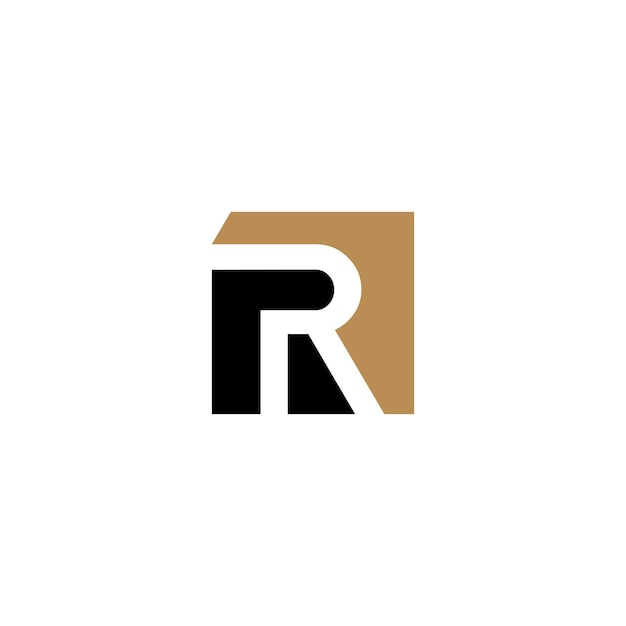 Letter R logo vector met moderne en eenvoudige stijl