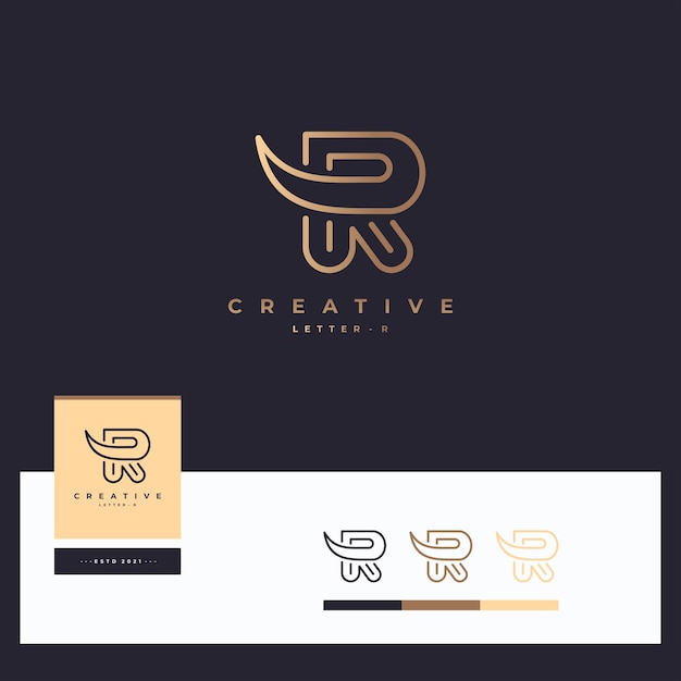 Letter r logotype designs