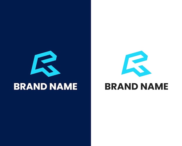 Vector letter r and m modern logo design template