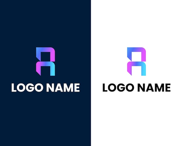 letter a and r mark modern logo design template