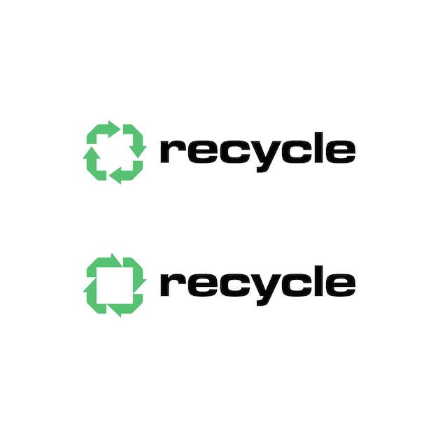 Letter R met recycle logo-ontwerp