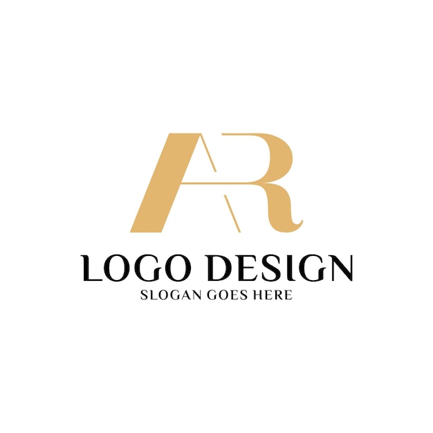 LETTER A R MINIMAL LOGO FOR YOUR COMPANY