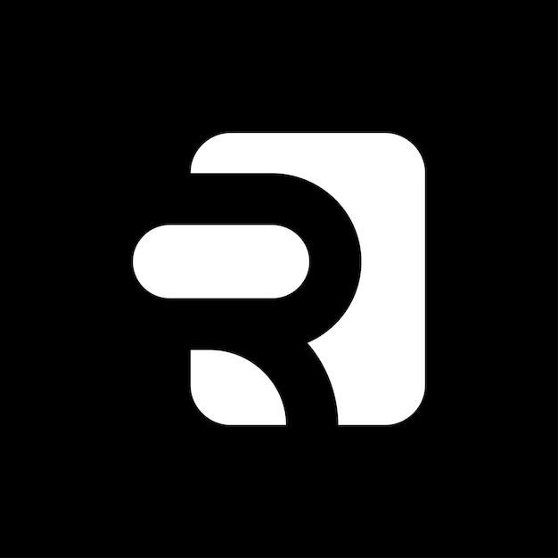 Vector letter r minimalist logo design