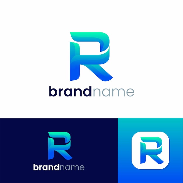 Letter R Modern Styles Logo Design