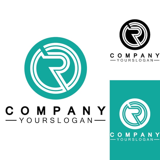 Letter R Monogram Logo Design Merkidentiteit Logo's Ontwerpen Vector Illustratie Sjabloon