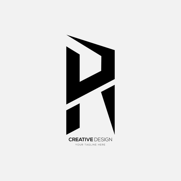 Letter r p h modern geometric shape unique abstract monogram logo