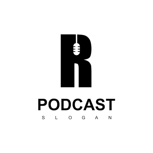 Letter R Podcast Logo Design Template